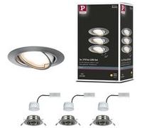 Paulmann 93421 Base Spot encastrable jeu de 3 LED LED 15 W fer (brossé)
