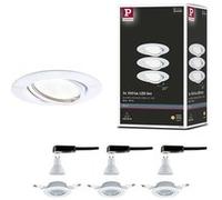 Paulmann 93422 Base Spot encastrable jeu de 3 LED GU10 15 W blanc