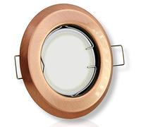 Spot encastré LED bronze rond 5 watts blanc froid 230V - GU10 spot encastré 55-60mm trou de forage - installation - spots encastrés de plafond - spots encastrés de plafond spot