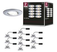 Spot encastré LED Calla Kit de 10 IP65 rond 90mm 30° 10x5W 10x430lm 230V White Switch Chrome mat Chrome mat G