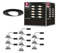 Spot encastré LED Calla Kit de 10 IP65 rond 90mm 30° 10x5W 10x430lm 230V White Switch Noir mat Noir mat G