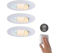 Spot encastré LED Calla Kit de 3 orientable IP65 rond 90mm 30° 5,5W 400lm 230V White Switch Blanc Blanc G