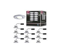 Spot encastré LED Calla Kit de base orientable IP65 rond 90mm 30° 10x6W 10x530lm 230V 4000K Chrome mat