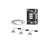 Spot encastré LED Calla Kit de base orientable IP65 rond 90mm 30° 3x5,2W 3x460lm 230V gradable 4000K Chrome mat