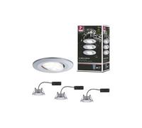 Spot encastré LED Calla Kit de base orientable IP65 rond 90mm 30° 3x6W 3x530lm 230V 4000K Chrome mat