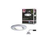 Spot encastré LED Calla orientable IP65 rond 90mm 30° 6W 530lm 230V 4000K Chrome mat