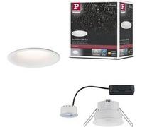 Paulmann Spot encastré LED Cymbal Coin IP44 77mm 6,7W 430lm 2700K gradable blanc dépoli