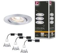 Spot encastré LED Easy Dim Nova Mini Plus Coin Kit de base orientable rond 66mm 15° Coin 3x4,2W 3x300lm 230V gradable 2700K Alu Alu G
