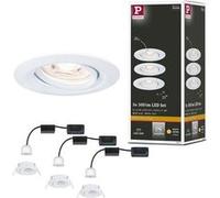 Paulmann Spot LED encastré Nova mini Plus 92971 – 3x4,2W EasyDim 2700K blanc dépoli jeu de 3