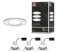 Spot encastré LED Nova Coin Kit de base fixe IP44 rond 78mm Coin 3x6W 3x470lm 230V 2700K Chrome Chrome G
