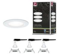 Spot encastré LED Nova Kit de base fixe IP44 rond 78mm GU10 3x6,5W 3x460lm 230V 2700K Blanc dépoli Blanc dépoli G