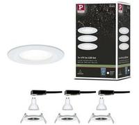 Spot encastré LED Nova Kit de base fixe IP44 rond 78mm GU10 3x6,5W 3x470lm 230V 4000K Blanc dépoli Blanc dépoli G