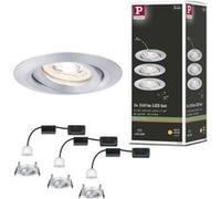 Spot encastré LED Nova Mini Coin Kit de base orientable rond 66mm 15° Coin 3x4W 3x310lm 230V 2700K Alu tourné