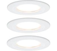 Paulmann Spot LED encastrable pour salle de bains – jeu de 3 18 W Blanc mat
