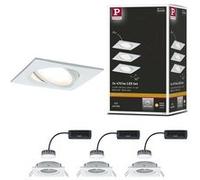 Spot encastré LED Nova Plus Coin Kit de base orientable carré 84x84mm 50° Coin 3x6W 3x470lm 230V gradable 2700K Blanc dépoli Blanc dépoli G