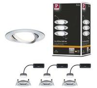 Spot encastré LED Nova Plus Coin Kit de base orientable rond 84mm 50° Coin 3x6W 3x470lm 230V gradable 2700K Alu tourné