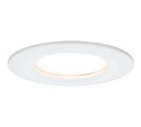 Spot encastré LED Nova Plus Coin Luminaire individuel fixe IP44 rond 78mm Coin 6W 470lm 230V gradable 2700K Blanc dépoli Blanc dépoli G