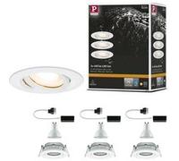 Paulmann Spot encastré Nova 92898 3x7W orientable IP65 blanc