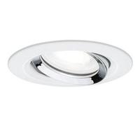 Spot encastré LED Nova Plus Luminaire individuel orientable IP65 rond 93mm 30° GU10 6W 470lm 230V gradable 4000K Blanc dépoli#Chrome Blanc dépoli#Chrome G