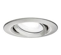 Spot encastré LED Nova Plus Luminaire individuel orientable IP65 rond 93mm 30° GU10 6W 470lm 230V gradable 4000K Acier brossé Acier brossé G