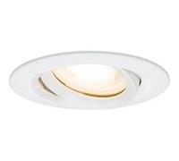 Spot encastré LED Nova Plus Luminaire individuel orientable IP65 rond 93mm 30° GU10 7W 460lm 230V gradable 2700K Blanc dépoli Blanc dépoli G