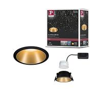 Paulmann Spot encastré LED Cole – 6 W 2700 K – Intensité dimmable 3 niveaux – Noir/Doré