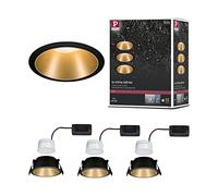 Paulmann Spot LED Cole – Doré-Noir – Lot de 3