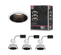 Spot encastré LED Paulmann Cole, kit de 3 pièces, 2700K, blanc/noir mat | INTENSITÉ DIMMABLE - Intensité dimmable sur 3 niveaux à l'aide d'un interrupteur standard