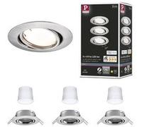 Spot encastré LED Smart Home Zigbee 3.0 Base Coin Kit de base orientable rond 90mm 20° Coin 3x4,9W 3x430lm 230V gradable 3000K Acier brossé Acier brossé G