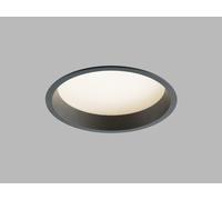 Spot encastré LED2 ZETA IP44 CRI90, Variante : ZETA M, Ø 176 mm, 3000 K, NOIR