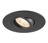 SLV Nouvelle Tria 75 XL Ronde GU10 Luminaire Encastrable Plafond Noir - 1007625