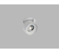 Spot encastré orientable et inclinable à LED KLIP, Variante : 11 W, socle blanc, réflecteur blanc