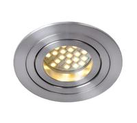 Spot encastré orientable Lucide Tube GU10 argent IP20