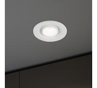 Plafonnier encastrable pour salon, plafonnier LED orientable, aluminium blanc, 11W 691lm blanc chaud, DxH 9 x 11,1 cm