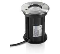 Spot encastré pour sol, culot GU10, indice de protection IP67, résistant au passage de véhicules jusqu'à 1000 kg, vendu à l'unité