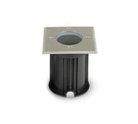Spot encastrable lampe de jardin Spot encastrable lampe spot lampe d'extérieur lampe de jardin terrasse, inox gris noir, IP65 résistant au jet d'eau, 1x douille GU10, HxLxP 12x11x11 cm