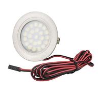 Spot encastré Tim en aluminium brossé (inox) avec ampoule à LED 12 V 2 W blanc froid 6000 K / 120 lm IP20 Profondeur de montage : 12mm / 1,8 m alimentation + miniprise