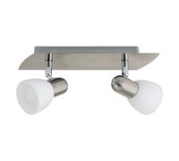 Spot ENEA E14 2X40W en acier nickel mat 300x70mm