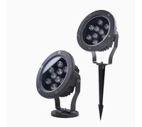 Spot Exterieur, Projecteur LED Rond AC 220V, Lampe D'arbre Enfichable Triple Étanche IP65, Projecteur De Paysage D'arbre De Projection De Pelouse De Verdissement De Cour De Jardin(Warm White,B-24W)
