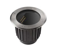 Spot Gea, disque lumineux LED, en acier inoxydable et en verre, 22 cm