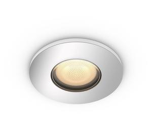 Spot inteligent incastrat Philips Hue Adore Bathroom, Bluetooth, GU10, 5W, 350 lm, lumina ambianta alba (2200-6500K), IP44, Crom, clasa energetica G