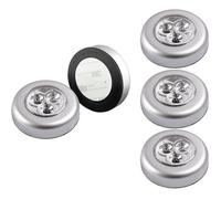 Spot Lampe LED - ZGEER - Lot de 5 - Autocollant - Éclairage de Nuit - Alimenté par Piles