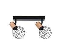 Paulmann plafonnier 2x20 W noir-bois 66767