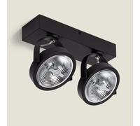 TechBrey Spot LED 30W CREE en Saillie Orientable AR111 Dimmable Noir 4000K Blanc neutre Noir G