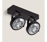 TechBrey Spot LED 30W CREE en Saillie Orientable AR111 Dimmable Noir 5500K Blanc froid Noir G