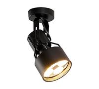 Spot Led 40 W Pour Intérieur Et Extérieur, Plafonnier Moderne Orientable À 360°, Idéal Pour Chambre, Escalier, Salon, Couloir, Applique Murale Intérieure, Aluminium, Noir 4000 K/Blanc 4000 K/Noir 30