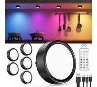 Spot LED à intensité variable - 1 pièce - Sans fil - Magnétique - Sélection des couleurs RVB