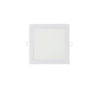 Spot LED carré EDM - 22cm - 20W - 1500lm - 6400K - Cadre blanc - 31582