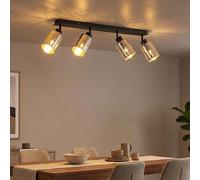 Spot LED de plafond, luminaire de plafond, lampe de salon, orientable, métal noir, L 86 cm
