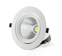 Spot LED Downlight 40W 5000Lm 2700K Circulaire Orientable 40000H Réf HO-COB-OR-40W-WW